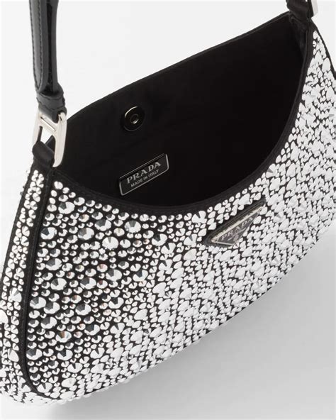 prada rhinestone satin bag